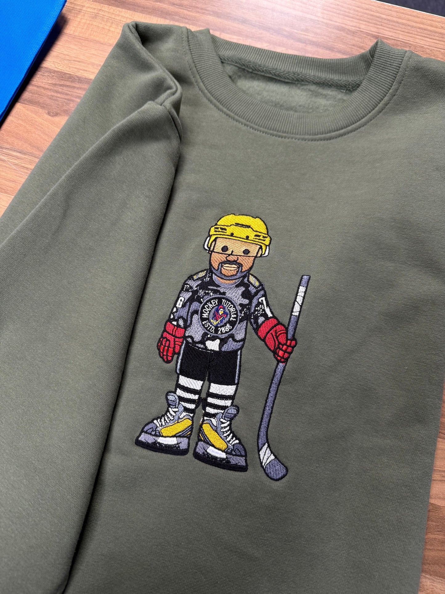 2025 Premium Limited Embroidered Hockey Tutorial Character Hoodies & Sweatshirts
