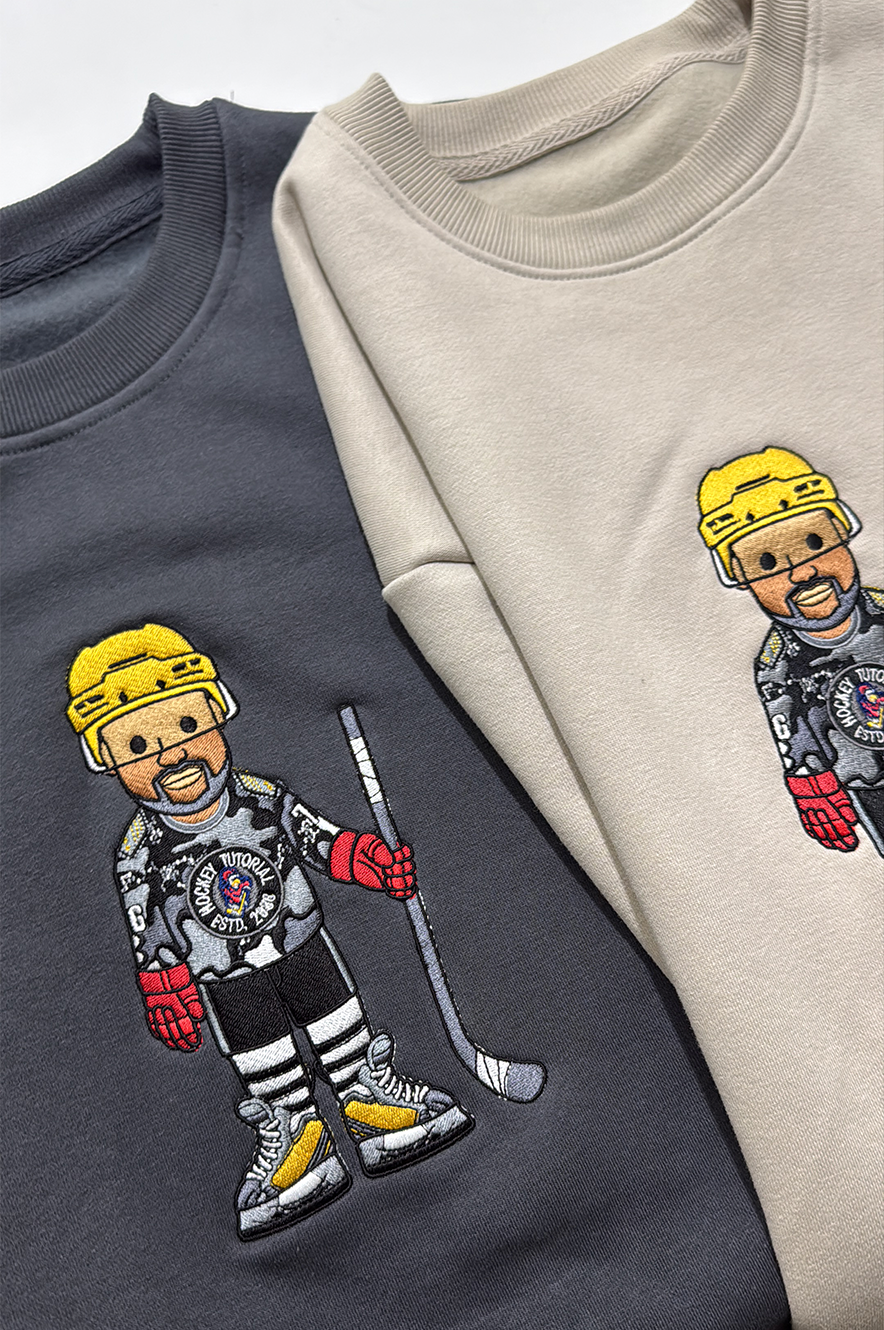 2025 Premium Limited Embroidered Hockey Tutorial Character Hoodies & Sweatshirts