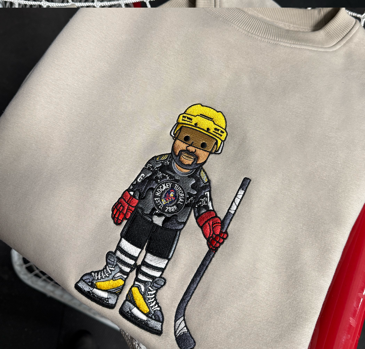 2025 Premium Limited Embroidered Hockey Tutorial Character Hoodies & Sweatshirts