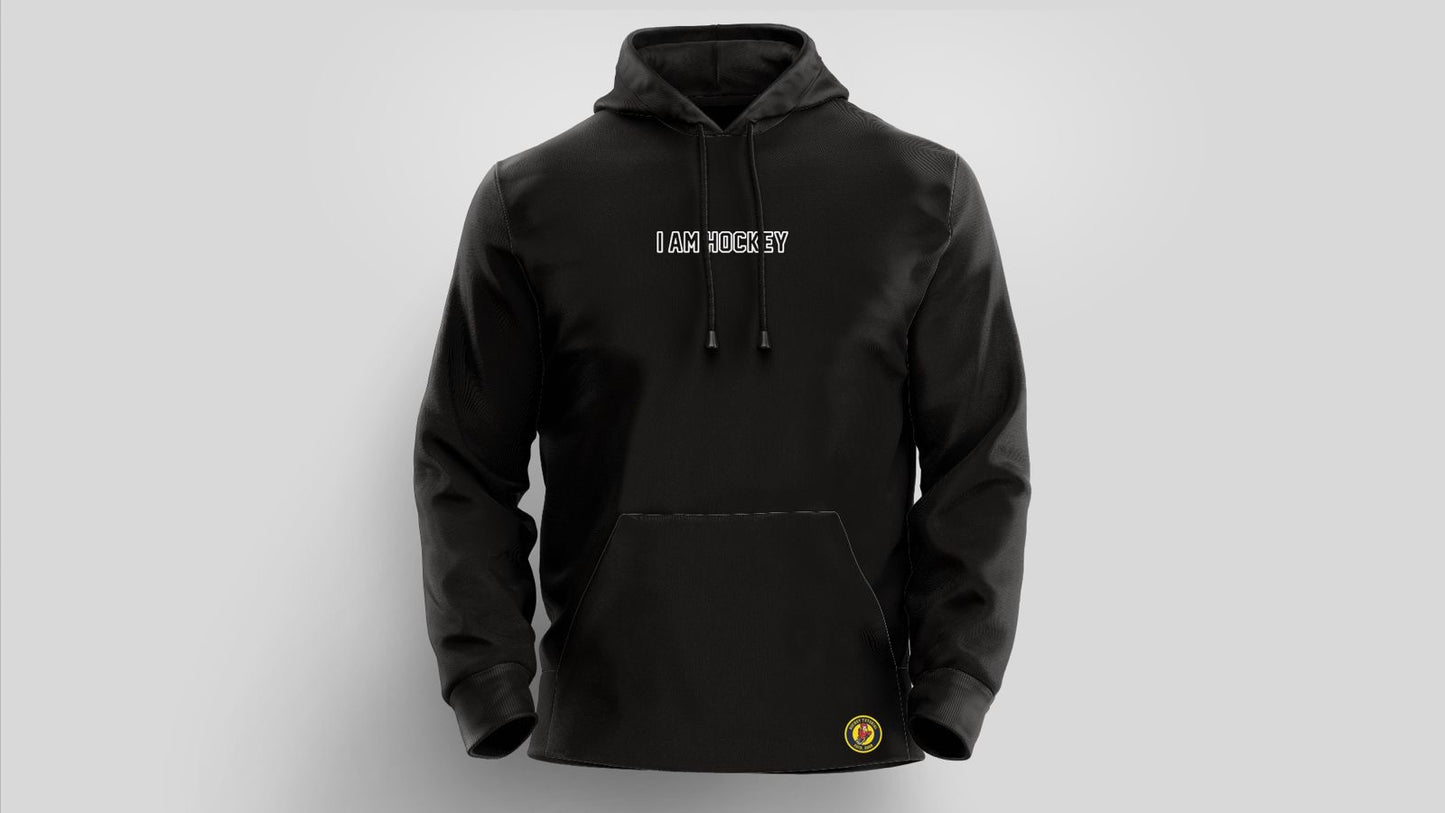 ‘I AM HOCKEY’ Hoodie Black & Grey