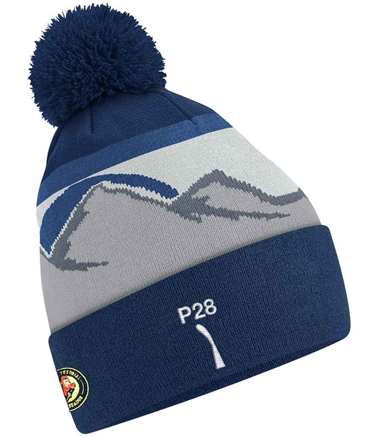 Beanie Bobble Hat P28 Stick Curve - Blue Mountain (Limited Edition)